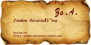 Zsebe Azucséna névjegykártya